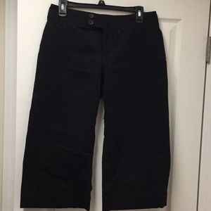 Banana Republic black wide leg crop